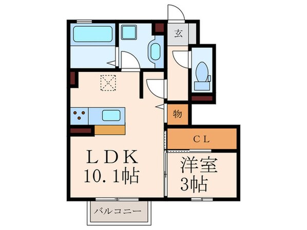 Ｄ-room片野新町の物件間取画像